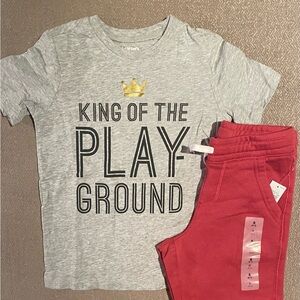 CARTER’S BOYS GRAPHIC T-SHIRT & OLD NAVY SHORTS SET